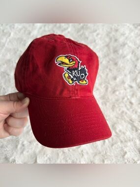 Kansas Jayhawks Hat Cap Adult OS Red Legacy Rock Chalk Dad KU Lawrence Baseball
